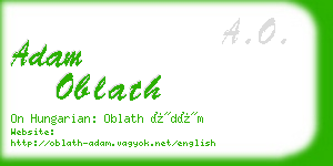 adam oblath business card